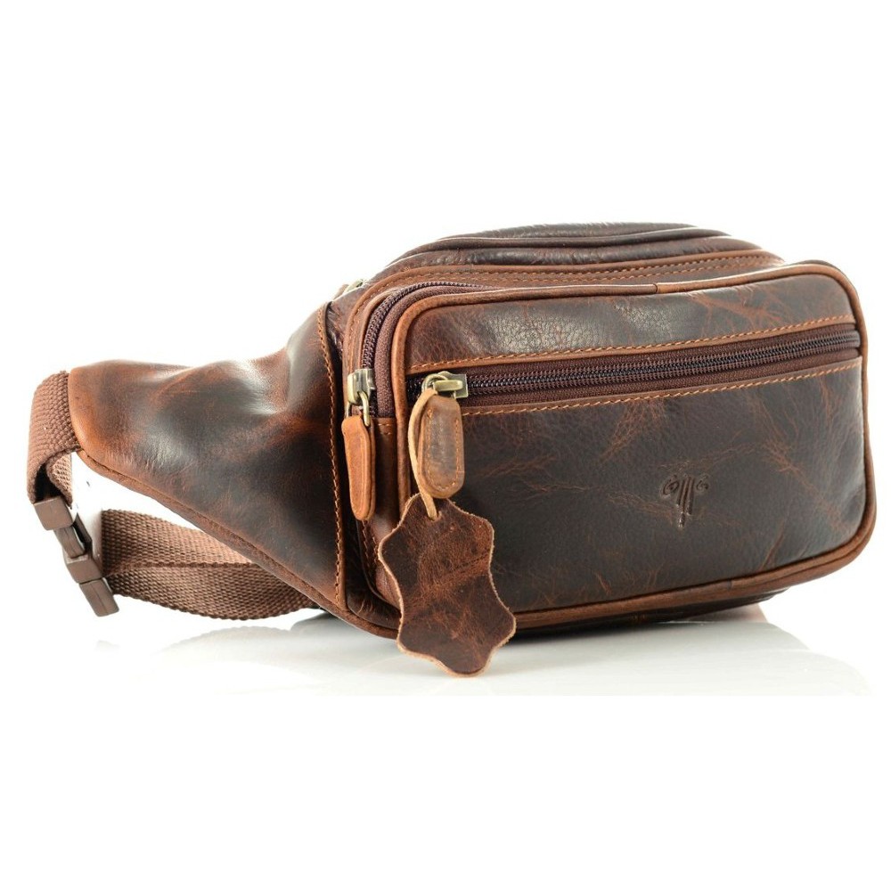 KION 2178 KARA ΔΕΡΜΑΤΙΝΟ ΤΣΑΝΤΑΚΙ ΜΕΣΗΣ ΤΑΜΠΑ Τσάντες