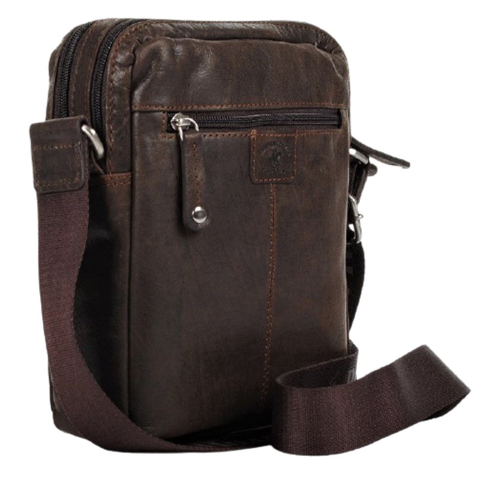 Τσαντάκι δερμα POLO CLUB BH-382 καφέ Bags