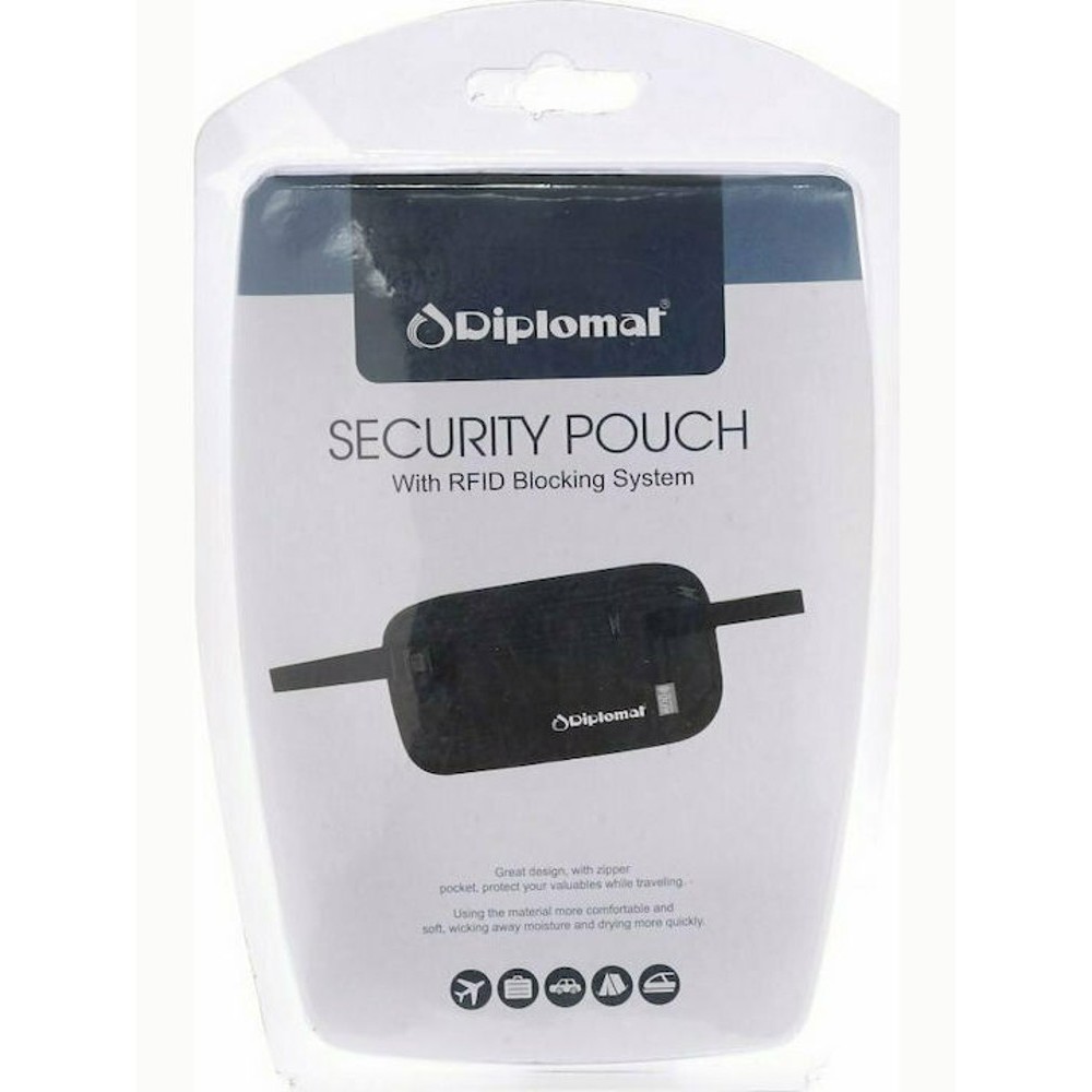 Diplomat Acsec Ταξιδιωτικό Τσαντάκι Μέσης Μαύρο Είδη ταξιδιού