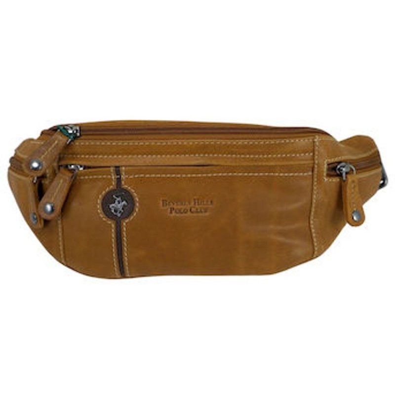 Beverly Hills Polo Club BH-388 Τσαντάκι Μέσης Δέρμα Ταμπά Beverly hills Polo club