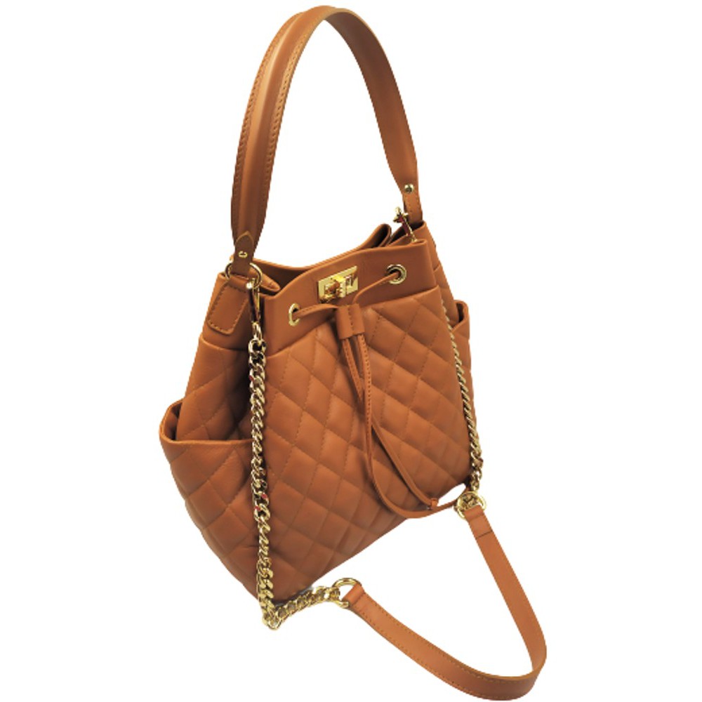 Τσάντα πουγκί δέρμα Ιταλίας Domus 42000109 ταμπά Bags