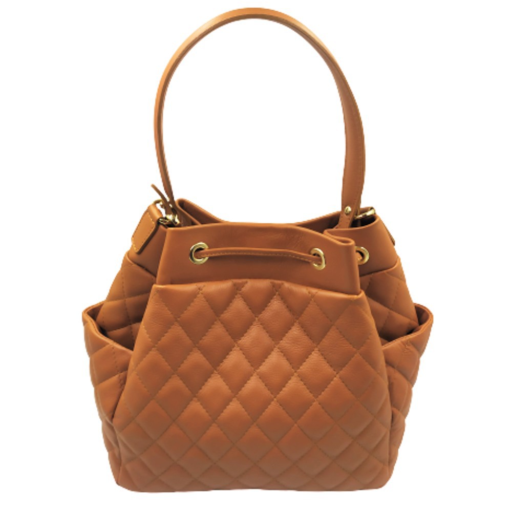 Τσάντα πουγκί δέρμα Ιταλίας Domus 42000109 ταμπά Bags