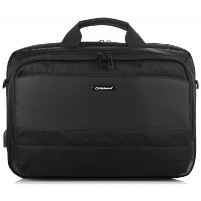 Diplomat Kingston Collection Τσάντα Ώμου / Χειρός 15.6"  KN94 Μαύρη