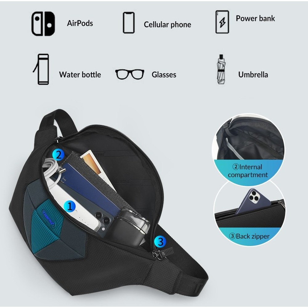 TIGERNU ΤΣΑΝΤΑΚΙ ΜΕΣΗΣ T-58166  γκρι