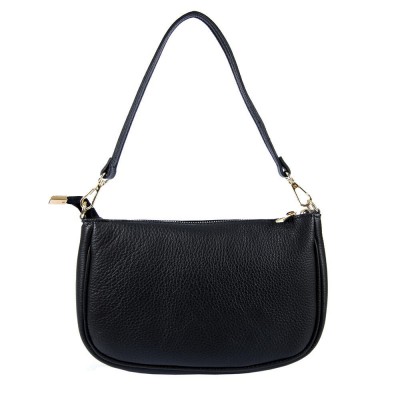 Τσάντα DOMUS χιαστή δέρμα Ιταλίας 41000010 μαύρη