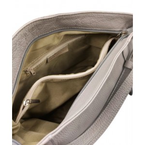 Τσάντα δέρμα Ιταλίας DOMUS 41000049 εκρού Τσάντες