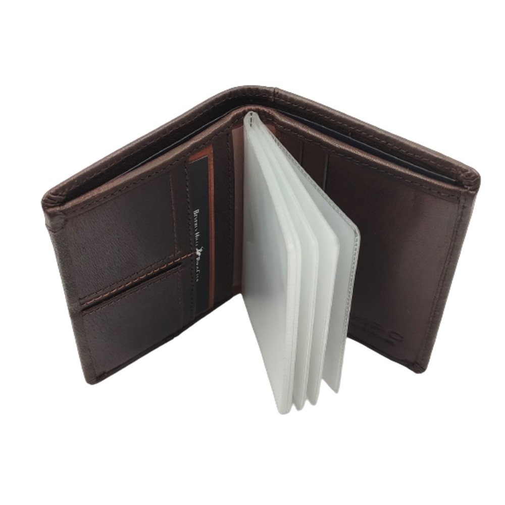 Beverly Hills Polo Club BH-1566 Δέρμα Πορτοφόλι καρτοθηκη καφέ