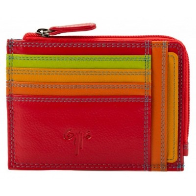 Δερμάτινη καρτοθήκη με φερμουάρ KION 17/4 ΚΟΚΚΙΝΟ