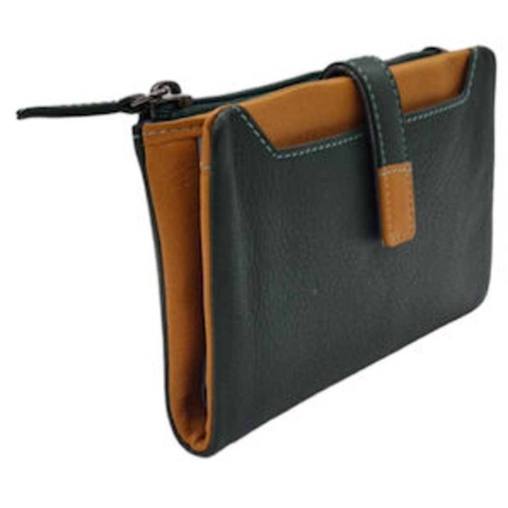 Kion Μεγάλο Δερμάτινο Γυναικείο Πορτοφόλι 3399Μ Πράσινο με κίτρινο. Wallets