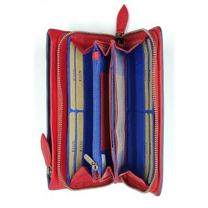 Kion Δέρμα πορτοφόλι μεγάλο 3790 μπλε Πορτοφόλια