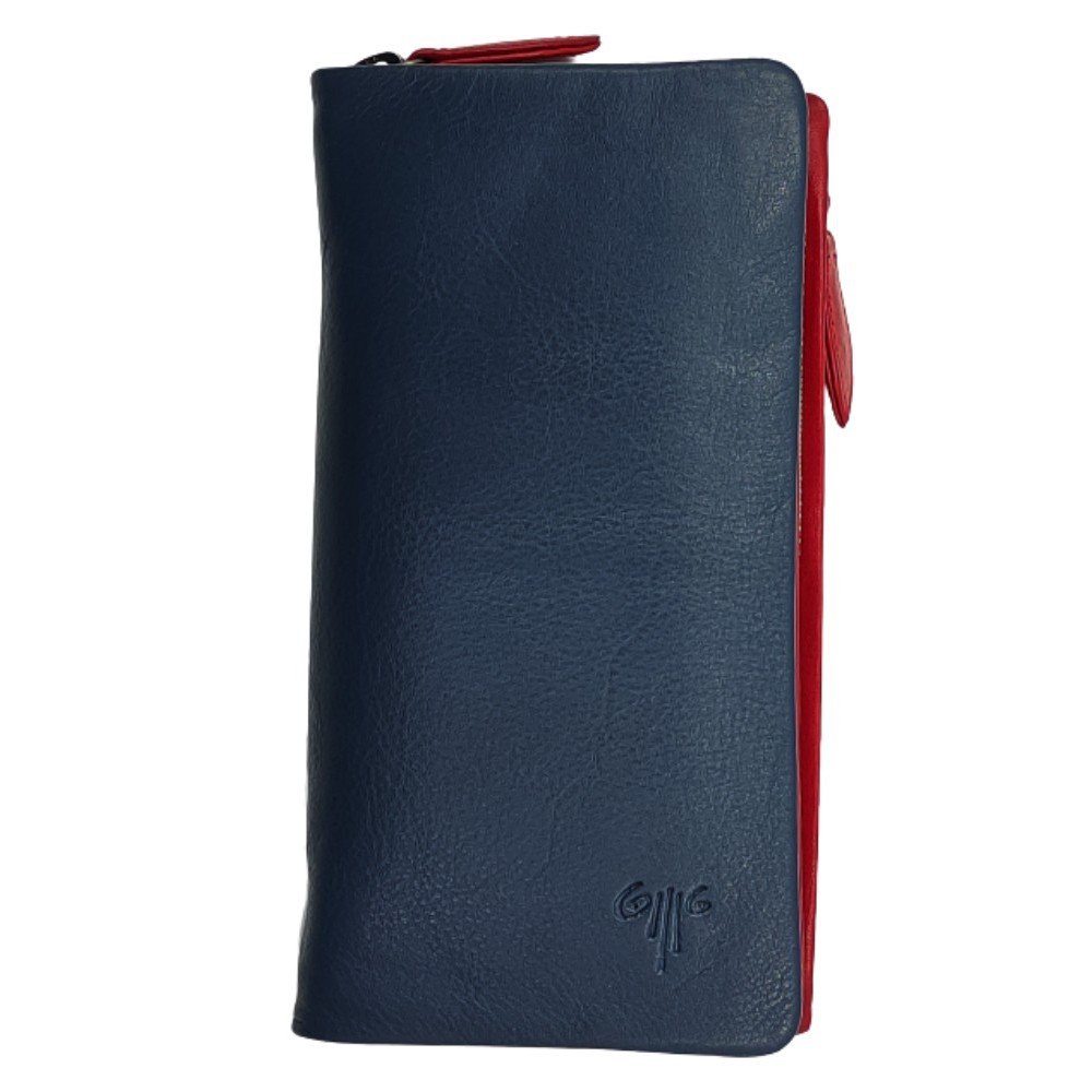 Kion Δέρμα πορτοφόλι μεγάλο 3790 μπλε Πορτοφόλια