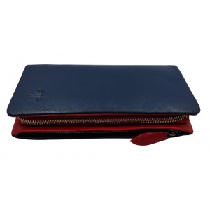 Kion Δέρμα πορτοφόλι μεγάλο 3790 μπλε Πορτοφόλια