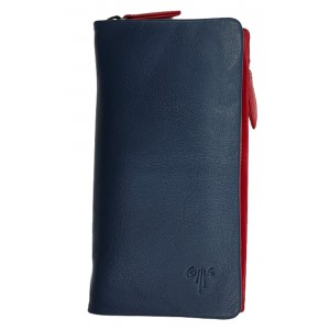 Kion Δέρμα πορτοφόλι μεγάλο 3790 μπλε Πορτοφόλια