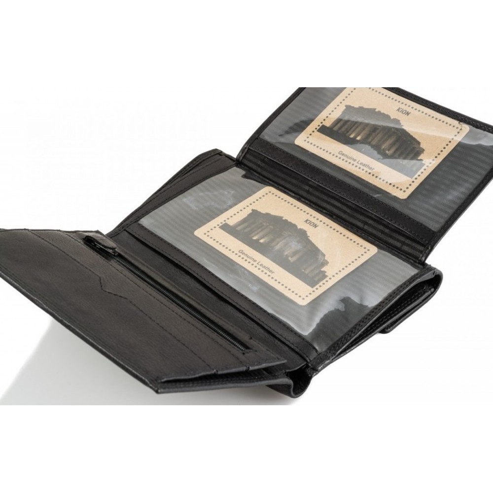 Kion Δέρμα Μεγάλο πορτοφόλι 5730 μαύρο Πορτοφόλια