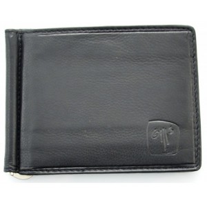 Kion Πορτοφόλι δέρμα C-232 με μεταλλικό έλασμα μαύρο Πορτοφόλια