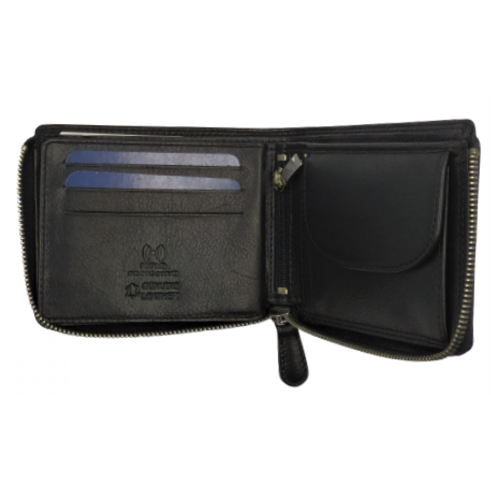 Ανδρικό Πορτοφόλι δέρμα ΚΙΟΝ 17 μαύρο Wallets