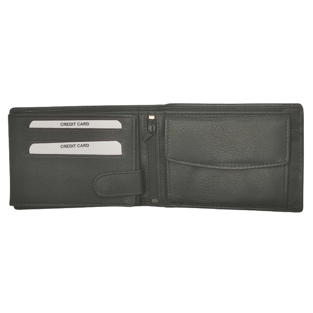 RCM ανδρικό πορτοφόλι Δέρμα Z-33 Μαύρο Πορτοφόλια
