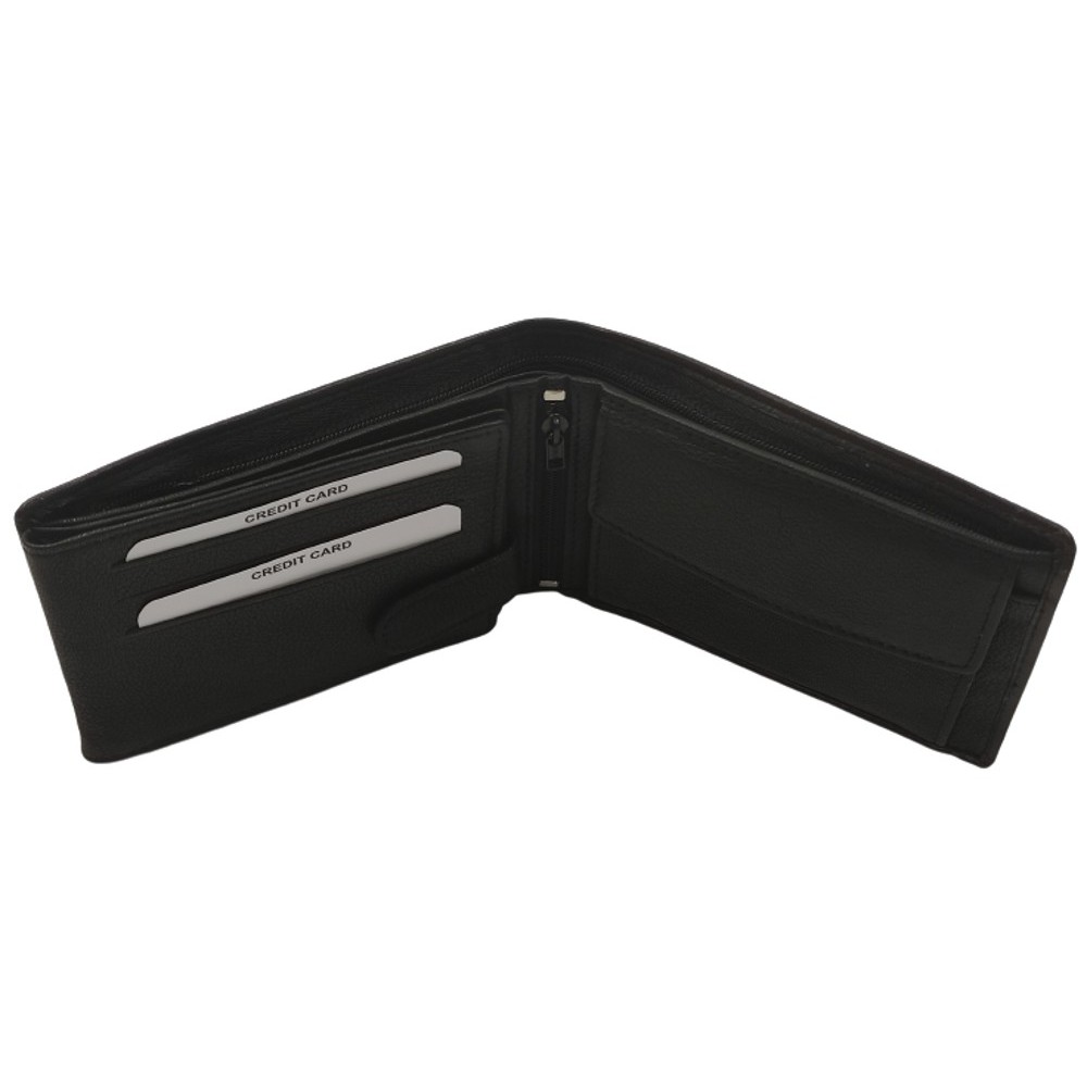 RCM ανδρικό πορτοφόλι Δέρμα Z-33 Μαύρο Πορτοφόλια