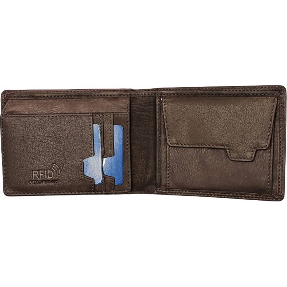 Kion 328 RFID ανδρικό πορτοφόλι Δέρμα Καφέ Wallets