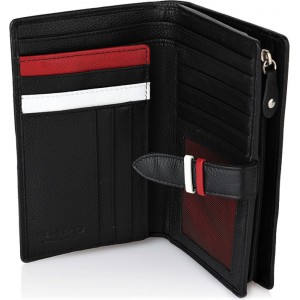 POLO CLUB BEVERLY HILLS BH-1353 Γυναικείο Πορτοφόλι δέρμα μαύρο Πορτοφόλια