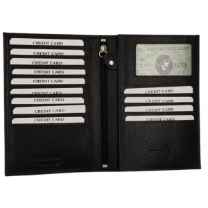 Ανδρικό πορτοφόλι KAPPA 4300 δέρμα μαύρο