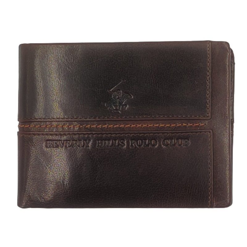 Beverly Hills Polo Club BH-1562 Δέρμα Πορτοφόλι καφέ Beverly hills Polo club