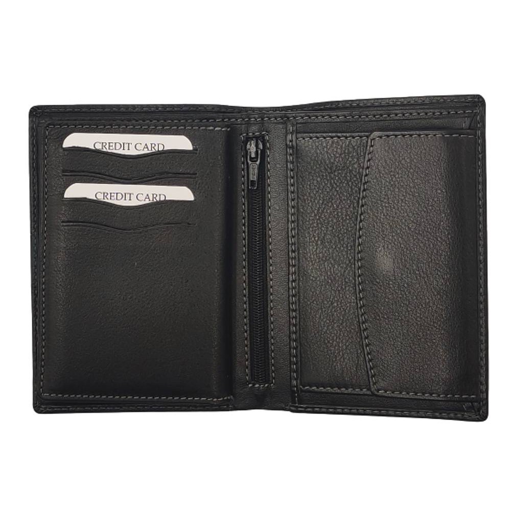 Luxus δέρμα πορτοφόλι ανδρικό 8322-2 RFID μαύρο Πορτοφόλια