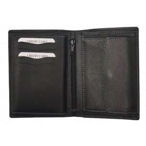 Luxus δέρμα πορτοφόλι ανδρικό 8322-2 RFID μαύρο Πορτοφόλια