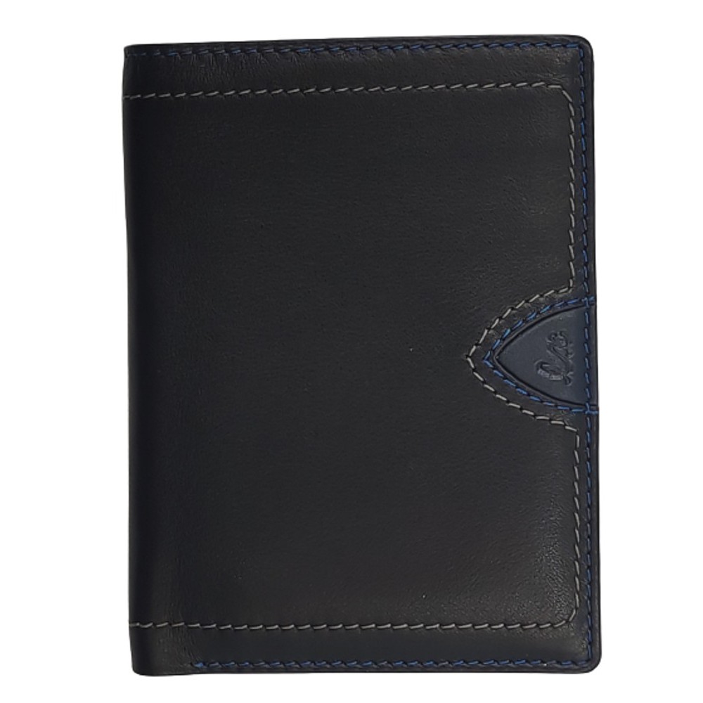 Luxus δέρμα πορτοφόλι ανδρικό 8322-2 RFID μαύρο Πορτοφόλια