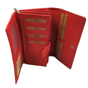 Kion Δέρμα Μεγάλο κόκκινο πορτοφολι 1252Α Wallets
