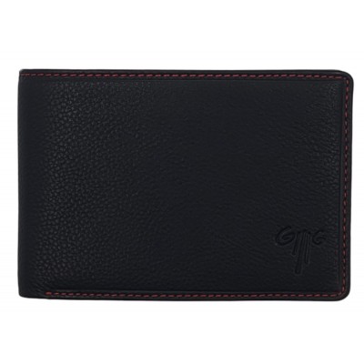 Kion 1005 ανδρικό πορτοφόλι Δέρμα Μαύρο κόκκινο