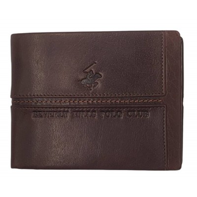 Beverly Hills Polo Club BH-1563 Δέρμα Πορτοφόλι καφέ