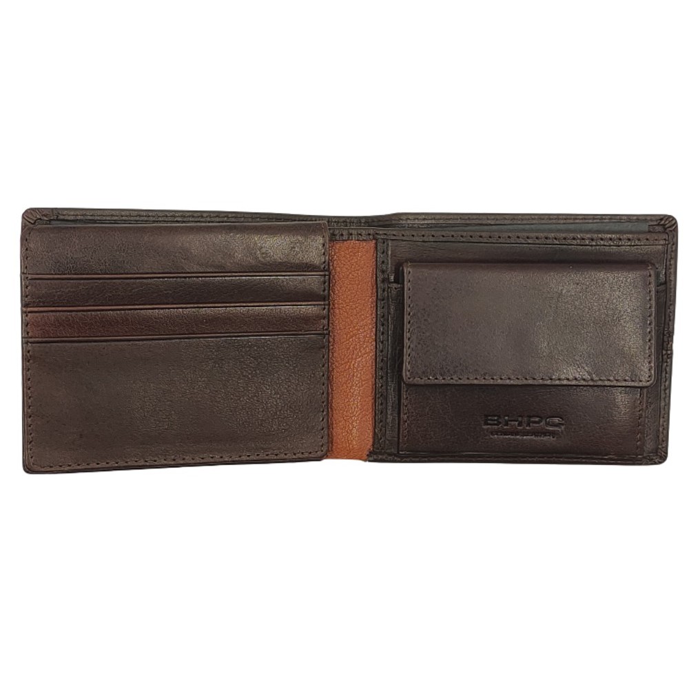 Beverly Hills Polo Club BH-1563 Δέρμα Πορτοφόλι καφέ Wallets