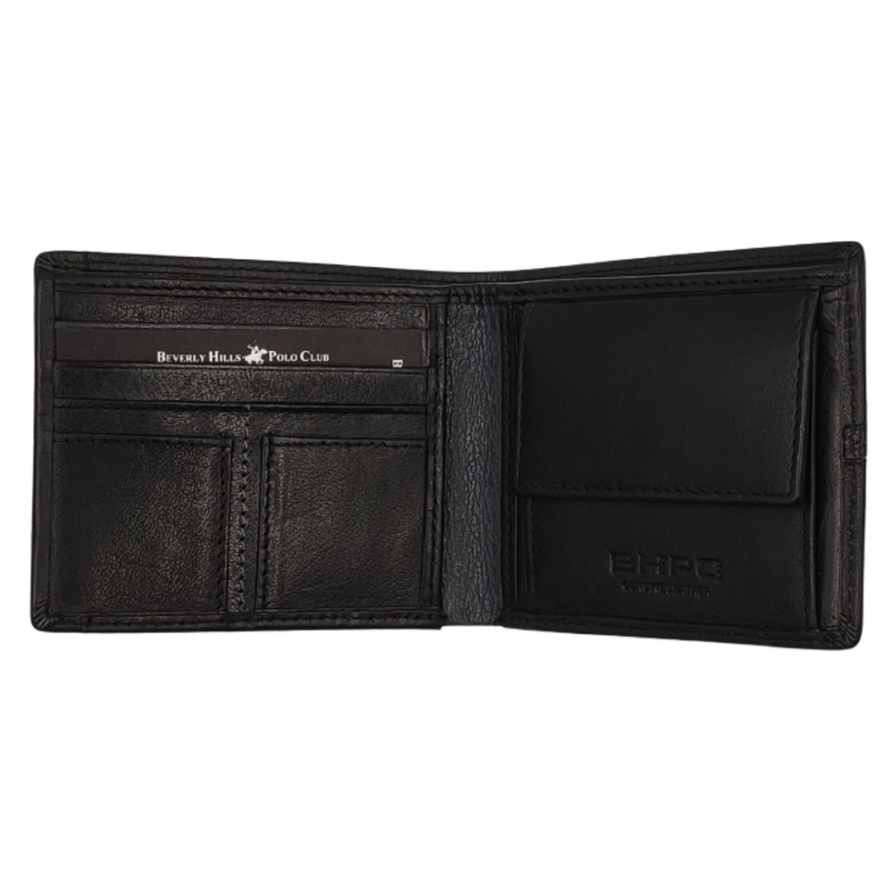 Beverly Hills Polo Club BH-1561 Δέρμα Πορτοφόλι μικρο μαύρο Wallets