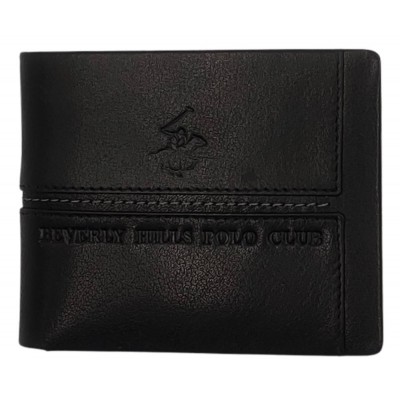 Beverly Hills Polo Club BH-1561 Δέρμα Πορτοφόλι μικρο μαύρο
