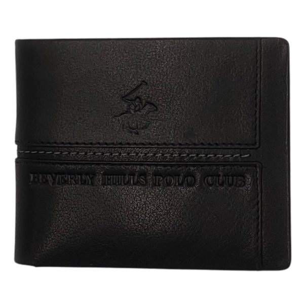Beverly Hills Polo Club BH-1561 Δέρμα Πορτοφόλι μικρο μαύρο