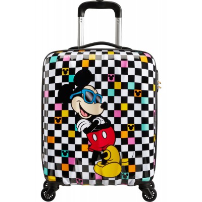 American Tourister 106497-A080 Hypertwist Mickey Check  Βαλίτσα Καμπίνας 55cm Ασπρόμαυρη