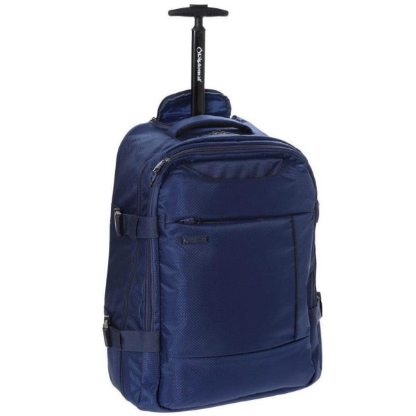 Diplomat Βαλίτσα Καμπίνας - Τροχήλατο Backpack 111-55W Μπλε