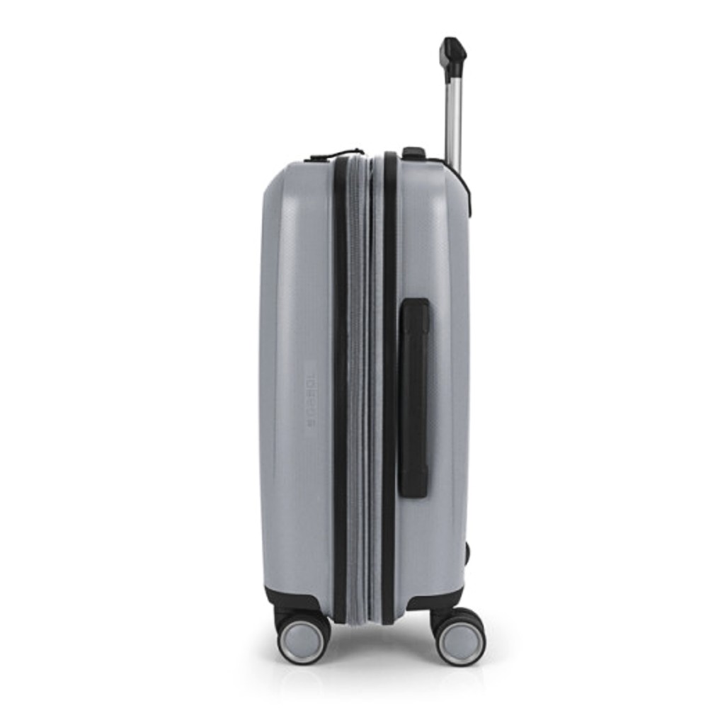 Gabol 123922-022 Brooklyn Expandable Cabin Case 55cm Βαλίτσα Καμπίνας Ασημί Είδη ταξιδιού