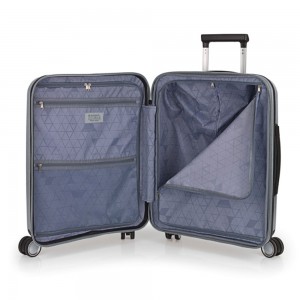 Gabol 123922-022 Brooklyn Expandable Cabin Case 55cm Βαλίτσα Καμπίνας Ασημί Είδη ταξιδιού