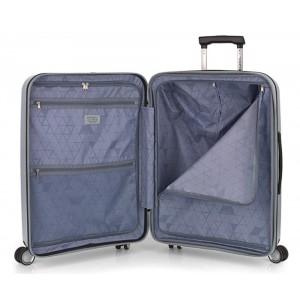 Gabol 123946-022 Brooklyn Expandable Μεσαία Βαλίτσα 65cm Ασημί 