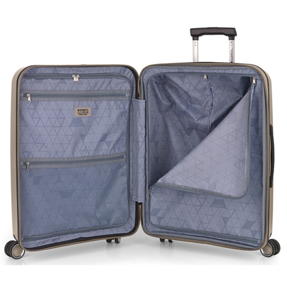Gabol 123946-006 Brooklyn Expandable Μεσαία Βαλίτσα 65cm Μπεζ Είδη ταξιδιού