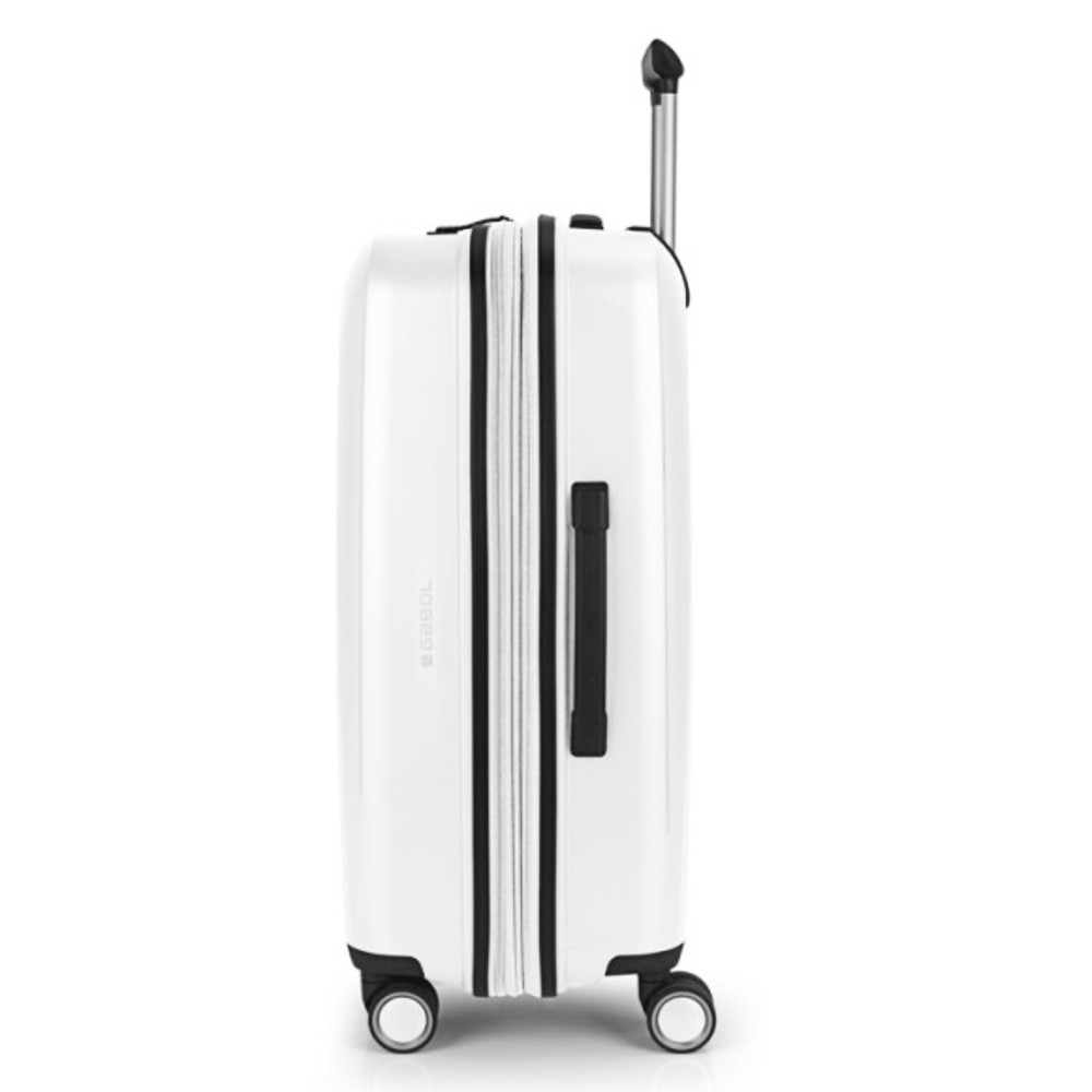 Gabol 123946-020 Brooklyn Expandable Μεσαία Βαλίτσα 65cm Λευκή Είδη ταξιδιού