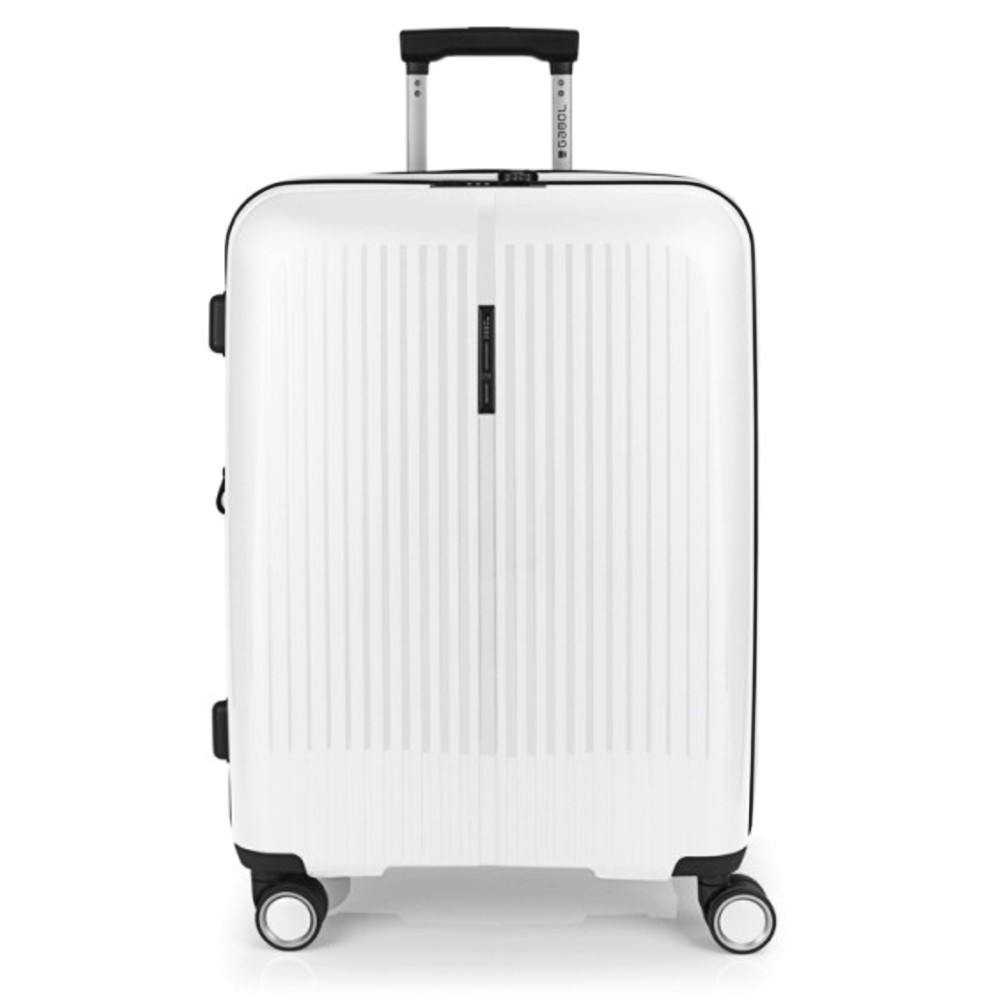 Gabol 123946-020 Brooklyn Expandable Μεσαία Βαλίτσα 65cm Λευκή Είδη ταξιδιού