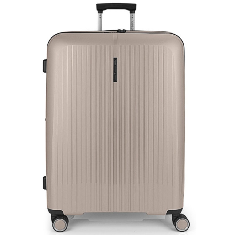 Gabol 123947-006 Brooklyn Expandable Μεγάλη Βαλίτσα 75cm Μπεζ Travel Items