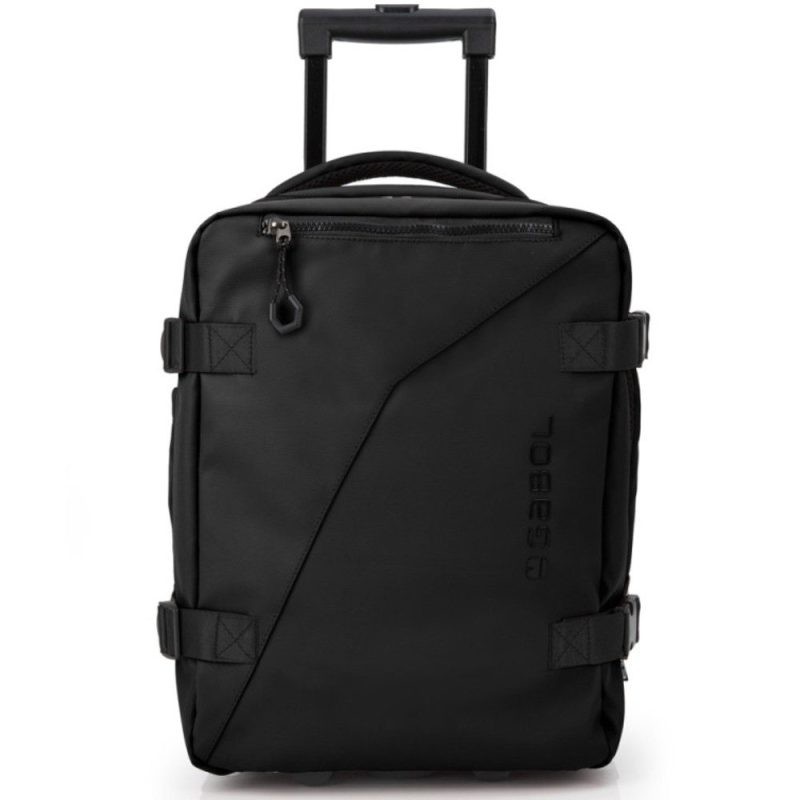 Gabol 125244-001 CANADA Travel Backpack Ταξιδιωτική Τροχήλατη Τσάντα Πλάτης Μαύρη Gabol