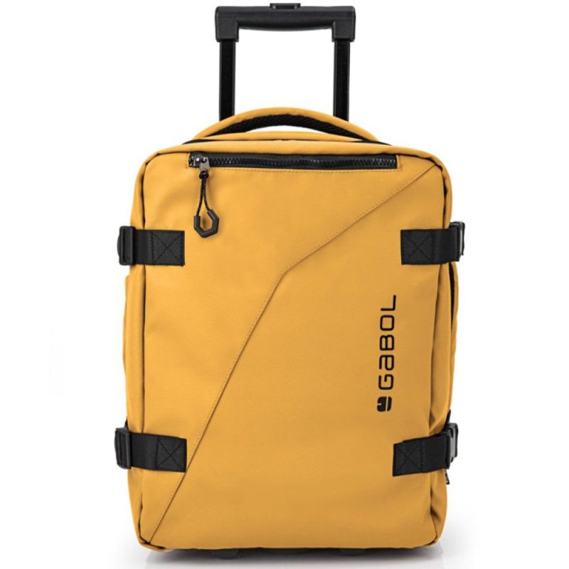 Gabol 125244-027 CANADA Travel Backpack Ταξιδιωτική Τροχήλατη Τσάντα Πλάτης Κίτρινη Gabol