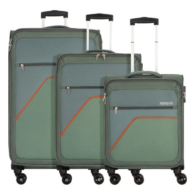 American Tourister 138419-E593 Sky Surfer Exp. Σετ 3τμχ Βαλίτσες Ταξιδιού S/M/L Πράσινο