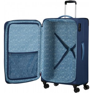 American Tourister 146518-6636 Pulsonic Spinner Exp Μεγάλη Βαλίτσα 81cm Combat Navy Είδη ταξιδιού