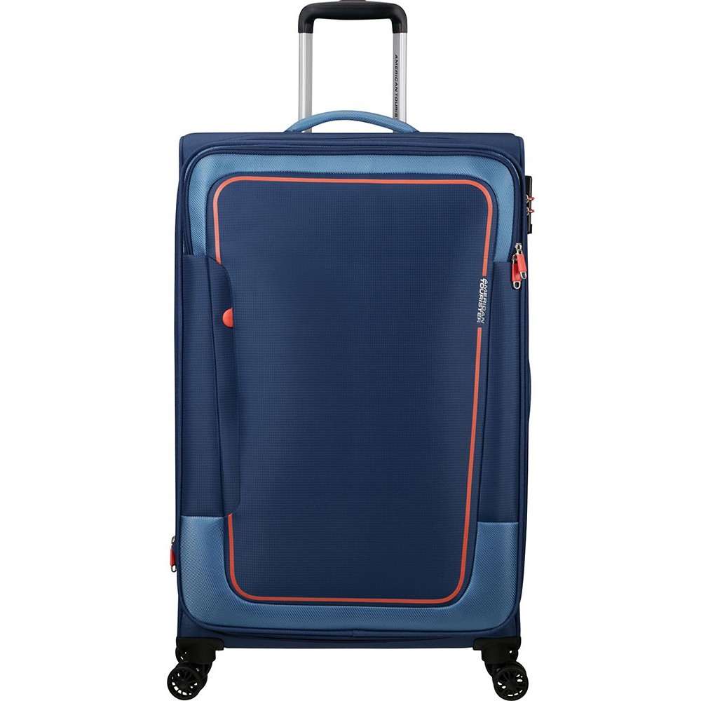 American Tourister 146518-6636 Pulsonic Spinner Exp Μεγάλη Βαλίτσα 81cm Combat Navy Είδη ταξιδιού